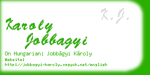 karoly jobbagyi business card
