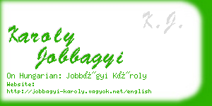 karoly jobbagyi business card
